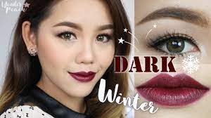 how to dark winter makeup look