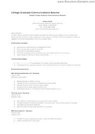 Recent College Graduate Resume Examples Sample Resume For