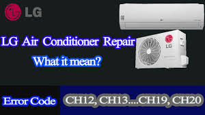 lg air conditioner error code ch12