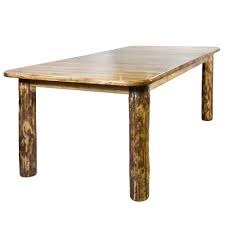 glacier country collection 4 post dining table w two 18 leaves montana woodworks mwgcdt4pl