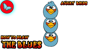 How To Draw The Blues From Angry Birds