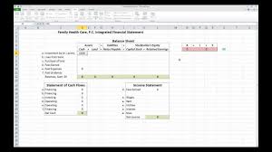 Accounting 101 Integrated Financial Statements In Excel Youtube