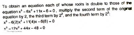 Find The Equation Whose Roots Are Twice