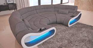 this futuristic half circle couch has