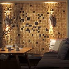 Customized Wood Mosaic Tile Panels