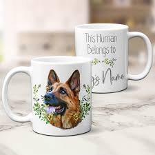 personalised german shepherd dog mug