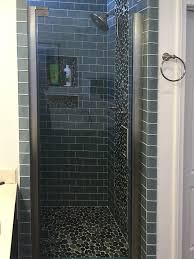 Ocean Subway Tile Shower With Bali