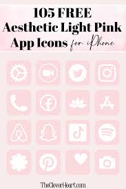 light pink app icons for your iphone