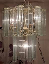 Swag Lamp Glass Chandelier Rod And