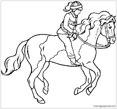 Print horse coloring pages for free and color our horse coloring! Horseback Riding 1 Coloring Pages Horse Coloring Pages Free Printable Coloring Pages Online