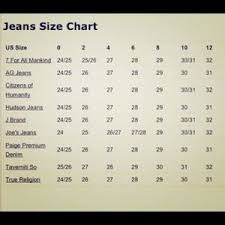Interpretive Convert Jean Sizes Chart Size 30 Silver Jeans
