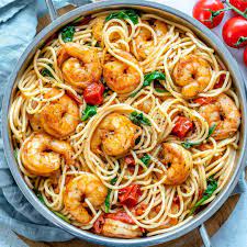 simple garlic shrimp spaghetti