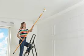 how to paint high ceilings without