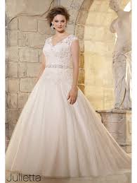 Modern Mori Lee Plus Size Wedding Dress 3181 Lace Boho With