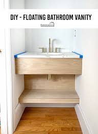 DIY Floating Bathroom Vanity Remodelando la Casa
