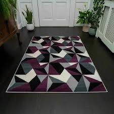 modern plum hallway runner rug uk
