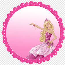 barbie wearing pink gown ilration