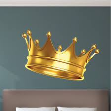 gold crown wall mural decal boys room