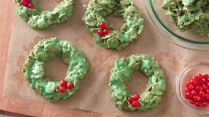 No Bake Christmas Wreath Cookies