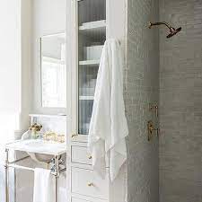 Linen Cabinet Next To Shower Design Ideas