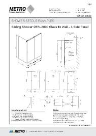 Drawings For Ozone Sliding Shower By