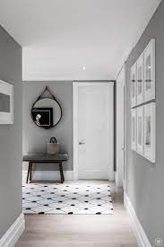 Sleek Modern Grey And White Hallway