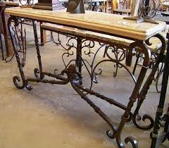 Wrought Iron Console Table Twisted
