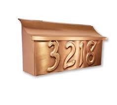 Wall Mount Copper Mailbox With Embossed