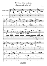 Nothing else matters is a song by american heavy metal band metallica. Gitarre Tabs Und Musiknoten Nothing Else Matters Mittlere Stufe Mit Band Metallica