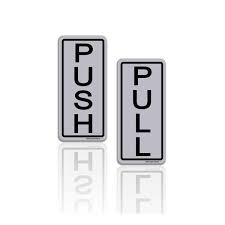 Promodor Push Pull Door Stickers 2 In