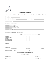 Blank Employee Referral Form Free Download