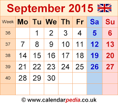 Calendar September 2015 Uk Bank Holidays Excel Pdf Word Templates