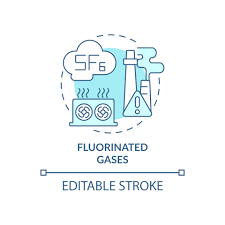 fluorinated gases concept icon