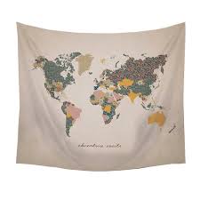 Decor Adventure Map Wall Tapestry