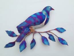 Stainless Steel Wood Pigeon Sculpted