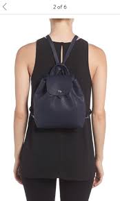 le pliage cuir leather backpack
