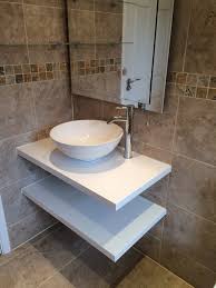 fitting a wall hung basin in a bathroom