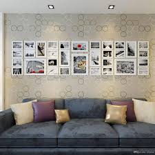 Large Wood Photo Frames Gallery Wall White Modern Style Flat Border