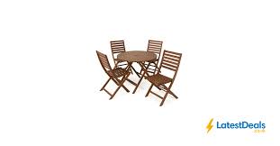 Wilko Fsc Wooden Patio Set 4 Seater