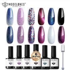 modelones glitter gel nail polish set