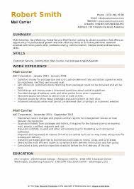 Sample completed sbc | ms word format; Mail Carrier Resume Samples Qwikresume