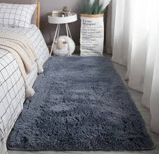 ultra soft fluffy carpet in grey