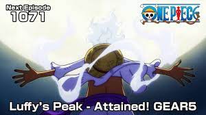 ONE PIECE episode1071 Teaser "Luffy's Peak - Attained! GEAR5" - YouTube