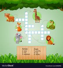 crossword puzzles for kids games vector image