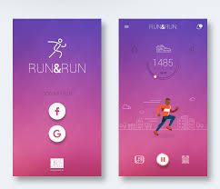 Run And Run Fitness Sport Mobile Application Ios Android Ui