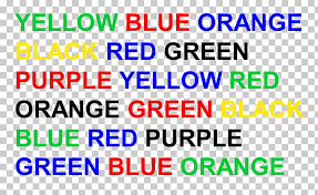 Stroop Effect Word Color Optical Illusion Game Word Png