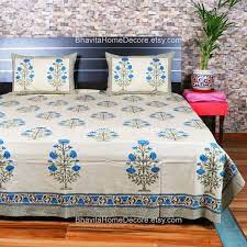 pure cotton bed cover beautiful block