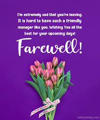 farewell messages and wishes to boss
