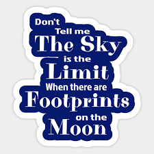 Contact footprints on the moon on messenger. Footprints On The Moon Footprints On The Moon Sticker Teepublic