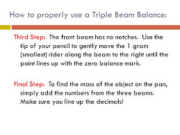 how to use the triple beam balance